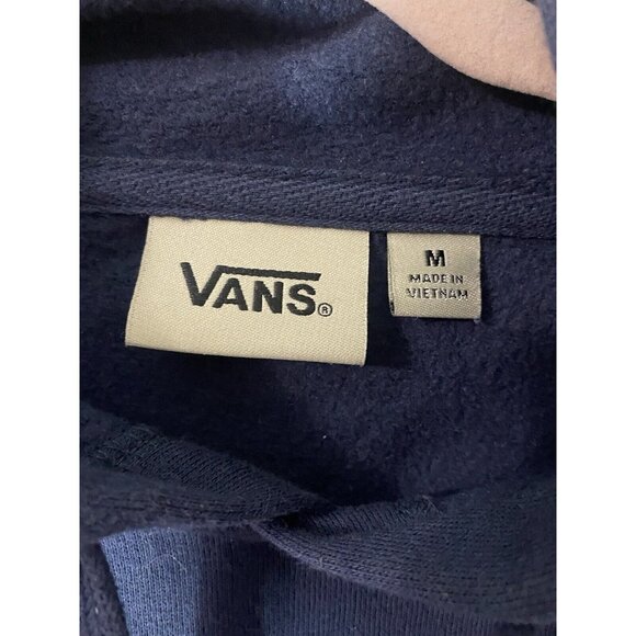 Vans Spaced Printed Hoodie Sweatshirt Mens Medium Navy Blue Space Logo Graphic - Picture 6 of 8